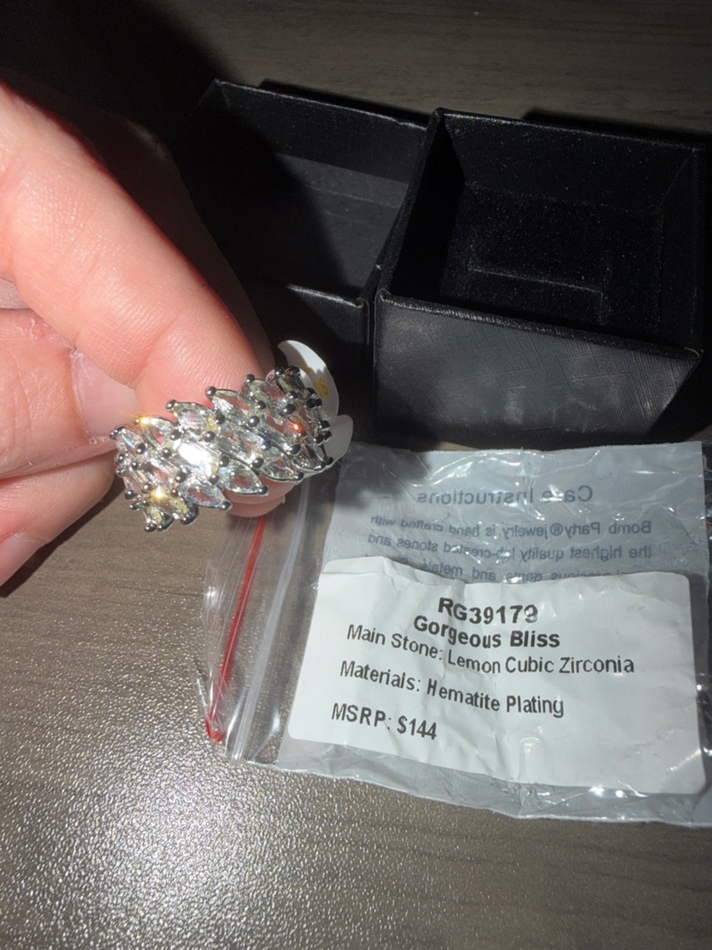 Bomb Party Gorgeous Bliss Marquise Cluster Cocktail Ring, Sz 7